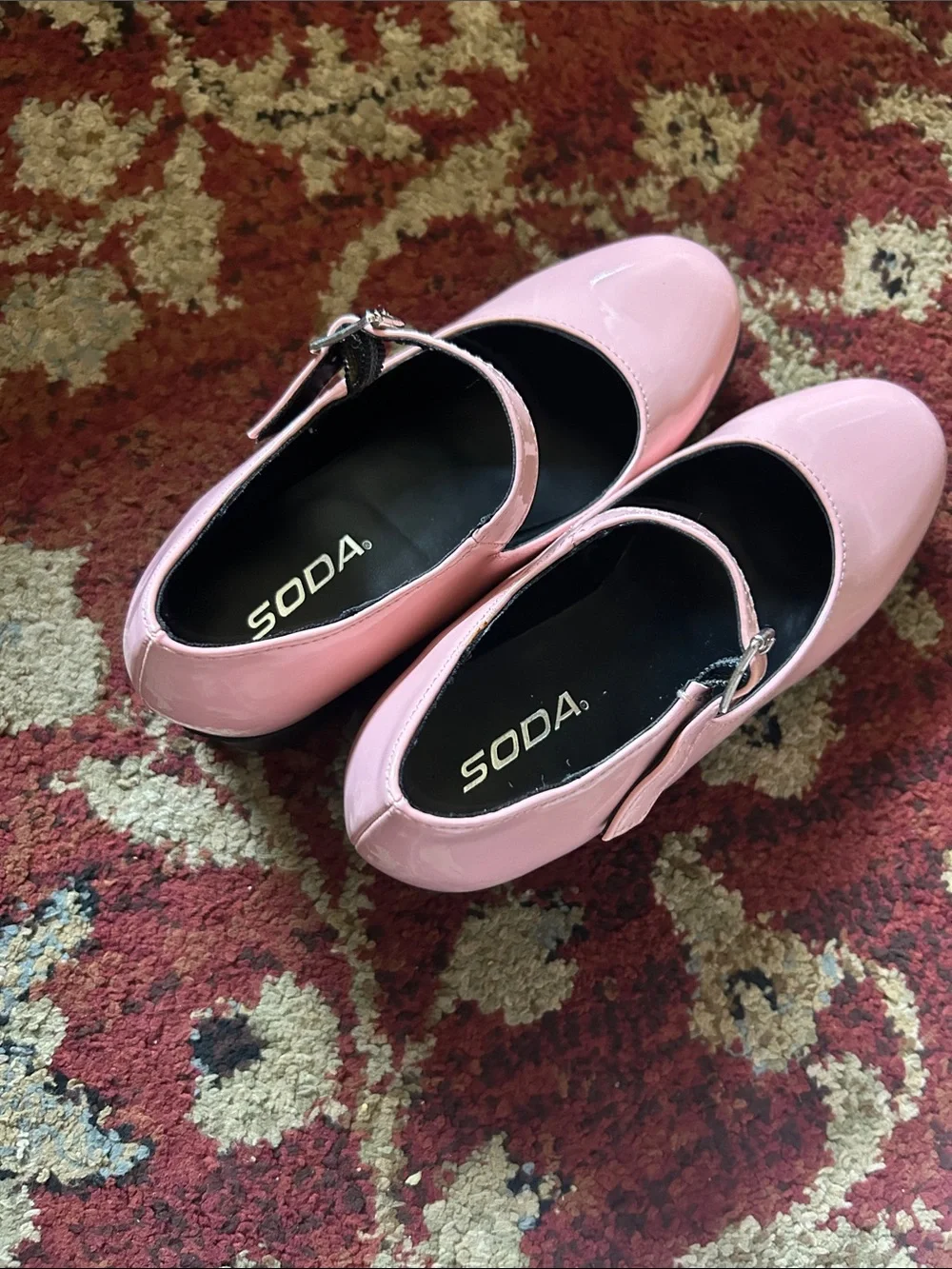 Soda Pink Patent Mary Jane Dress Shoes for Kids